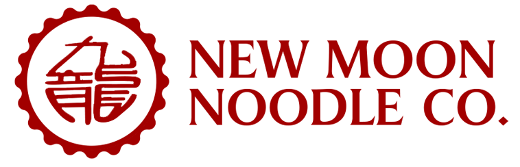 New Moon Noodle Company chinese restaurant noodles. Logo design by Mitch Mahoney at Euphoric Media. https://euphoric.media